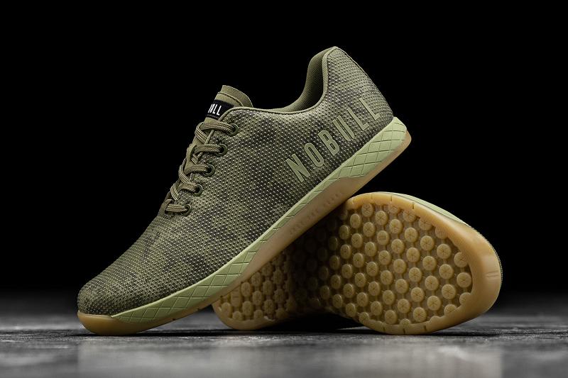 Women's Nobull Moss Camo Trainers Olive | SG Q2825M